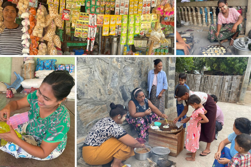 Myanmar: Displaced people set up small businesses, trade anxiety for smiles