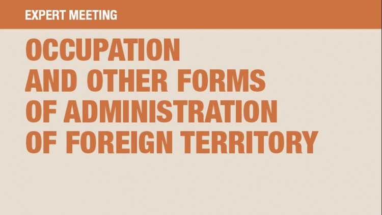 Ocupación y otras formas de administración de territorios extranjeros: reunión de expertos