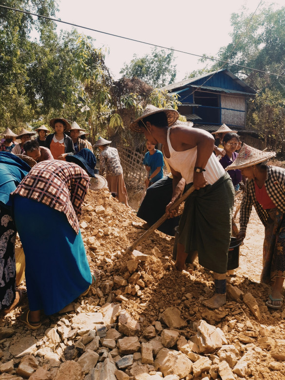 Despite the challenges, the people of this village continue to help one another in any way they can.