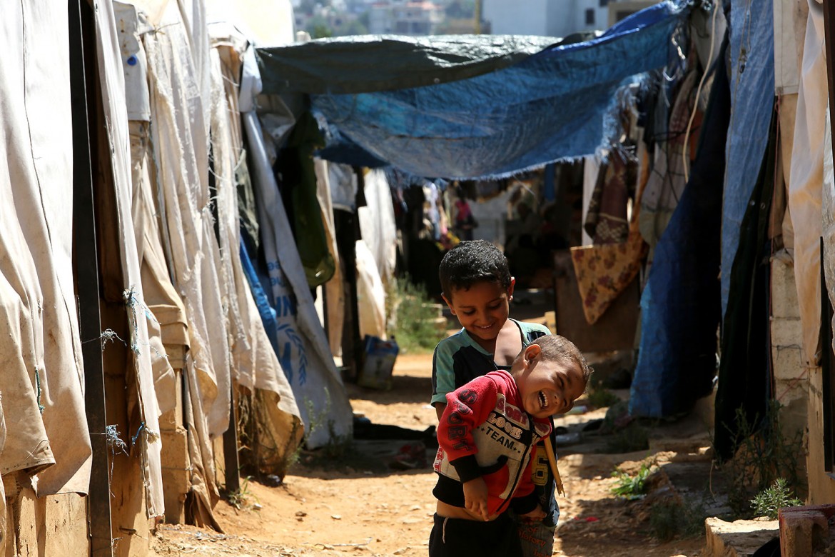Camp de réfugiés syriens, Al-Sahel, gouvernorat d’Akkar, nord du Liban