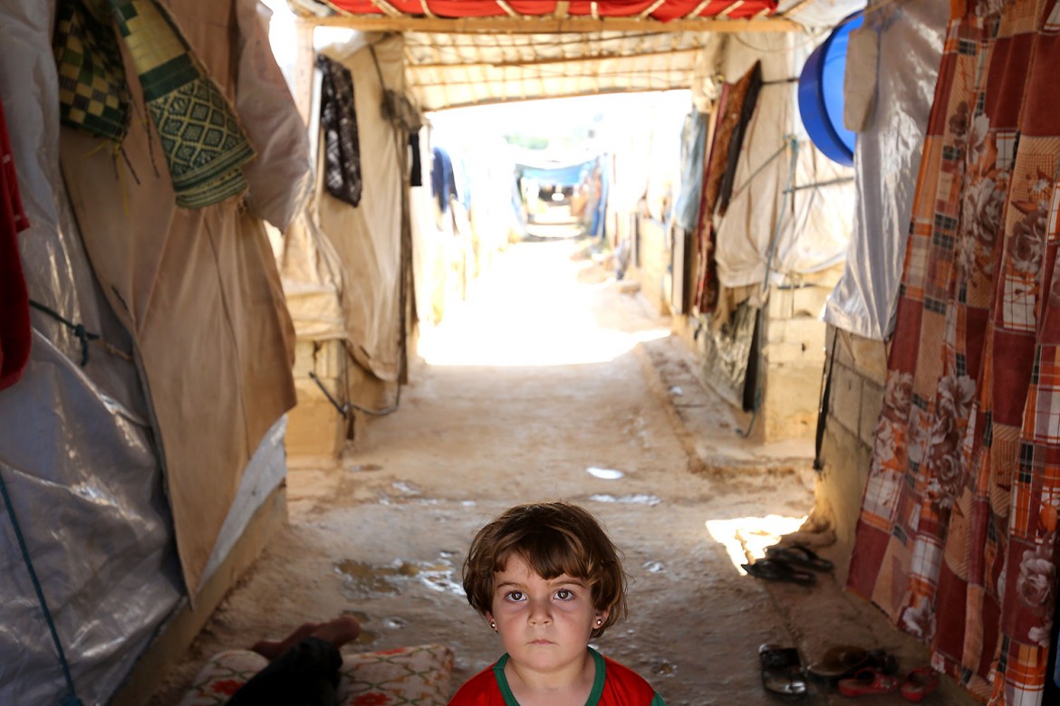 Syrian refugee camp in al-Sahel, Akkar, north Lebanon.