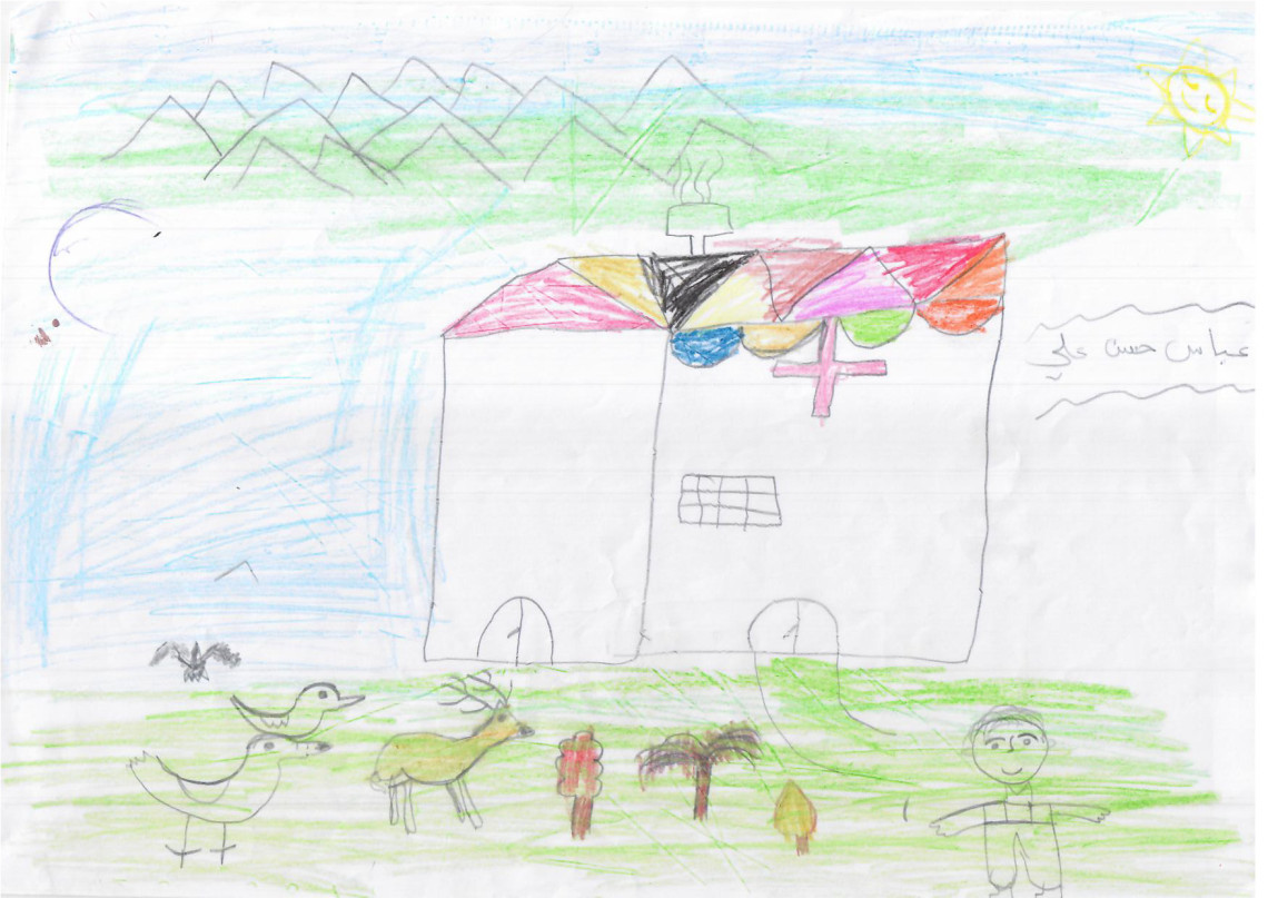迷失的一代——叙利亚胡勒营地的儿童创作的绘画作品