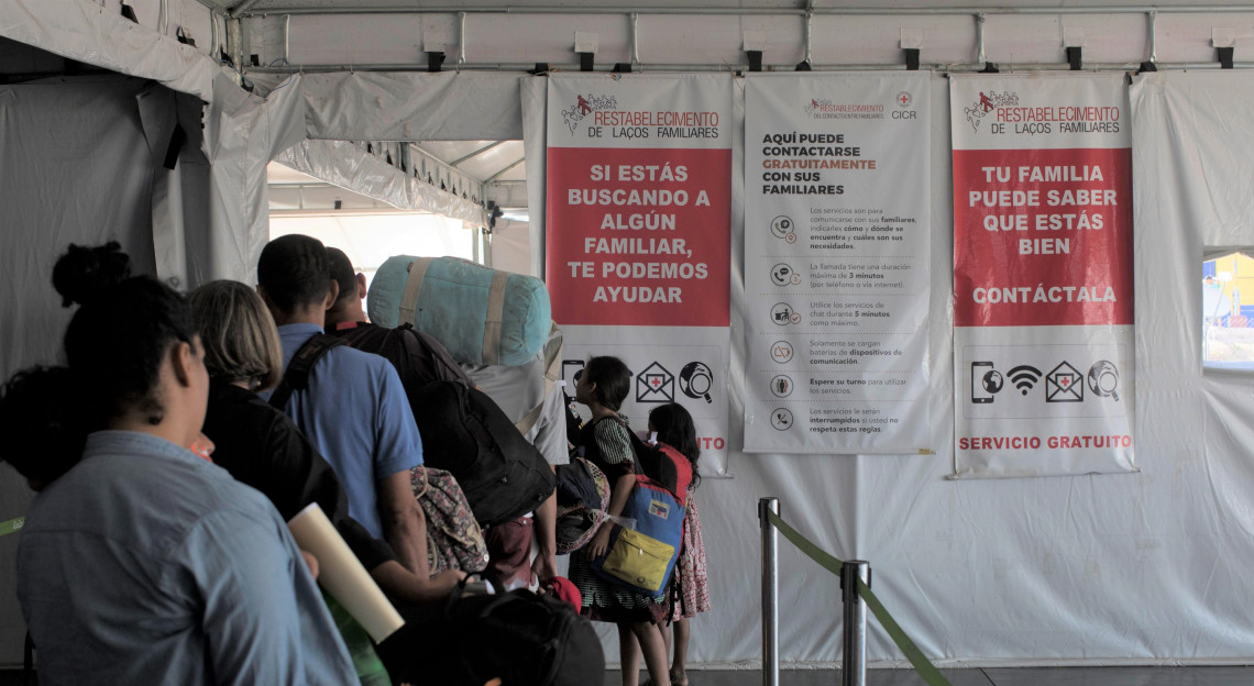 Roraima State. Venezuelans arrive in a center for migrants. Credit: ICRC / Victor Moriyama