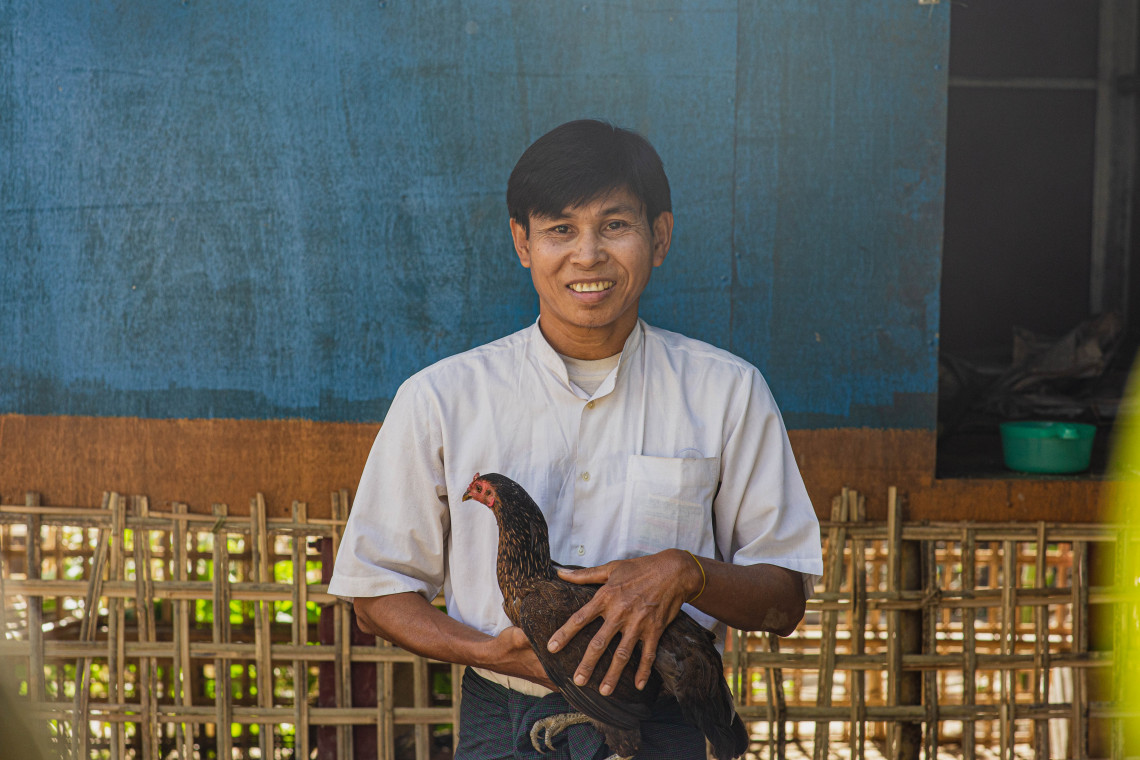 Aung Saw Tun plans to raise chickens while running his hat-making business
