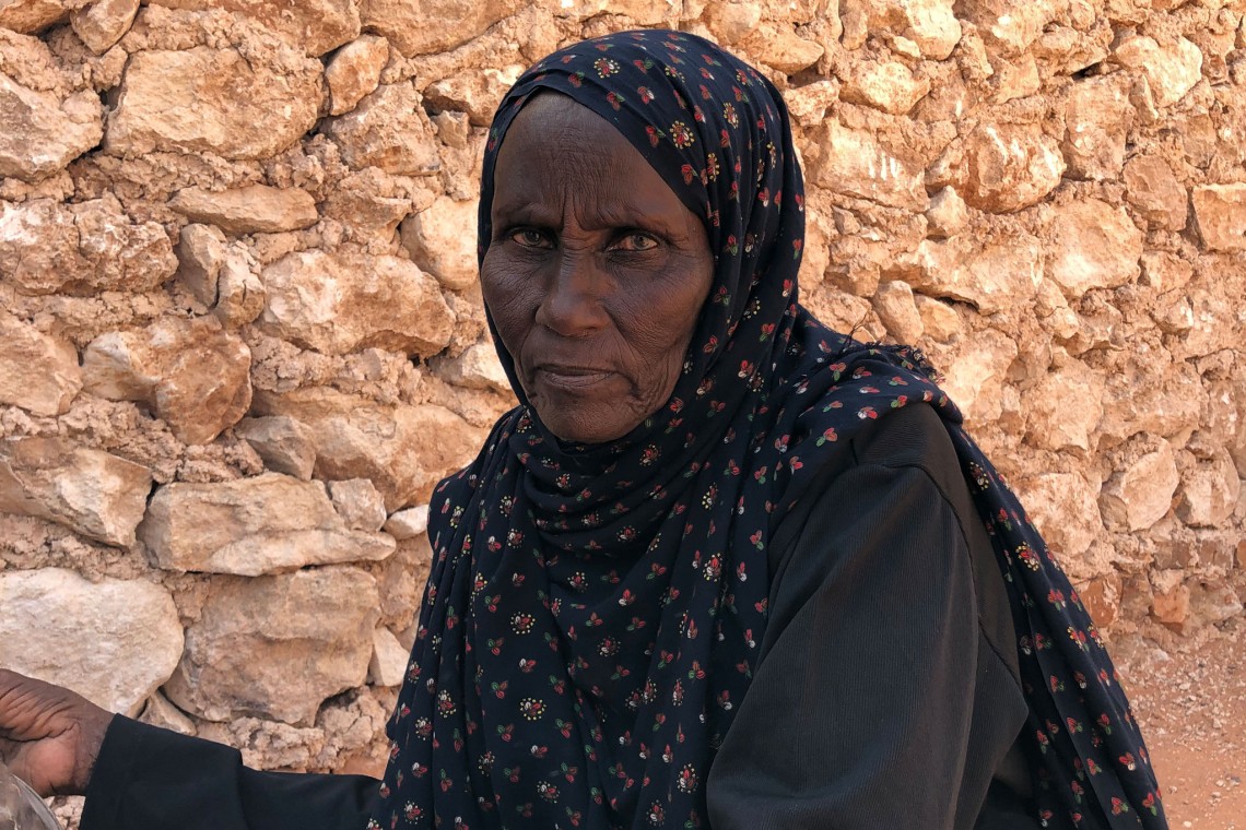 60-year-old Bahila Hassan, a resident of Docoley village, in Adado town.